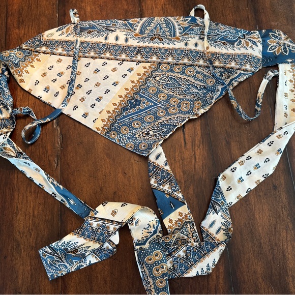 Paisley Print Women Handkerchief Top-Size Small/Medium - Picture 3 of 4